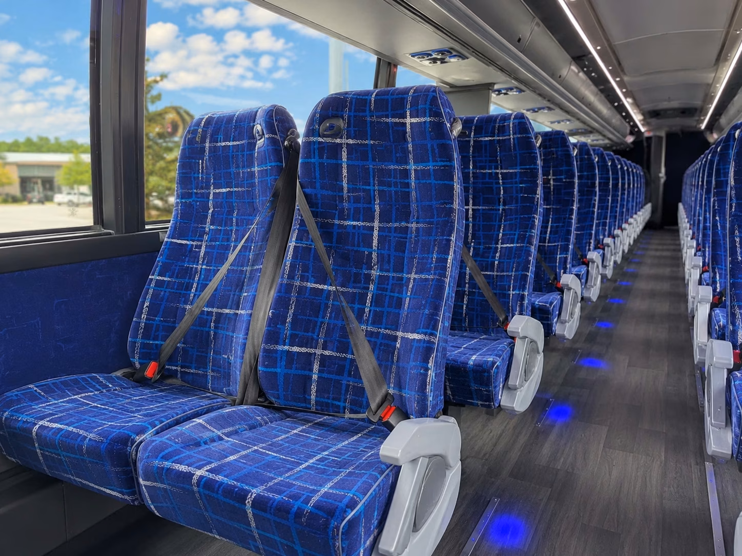 56 passenger charter bus inside