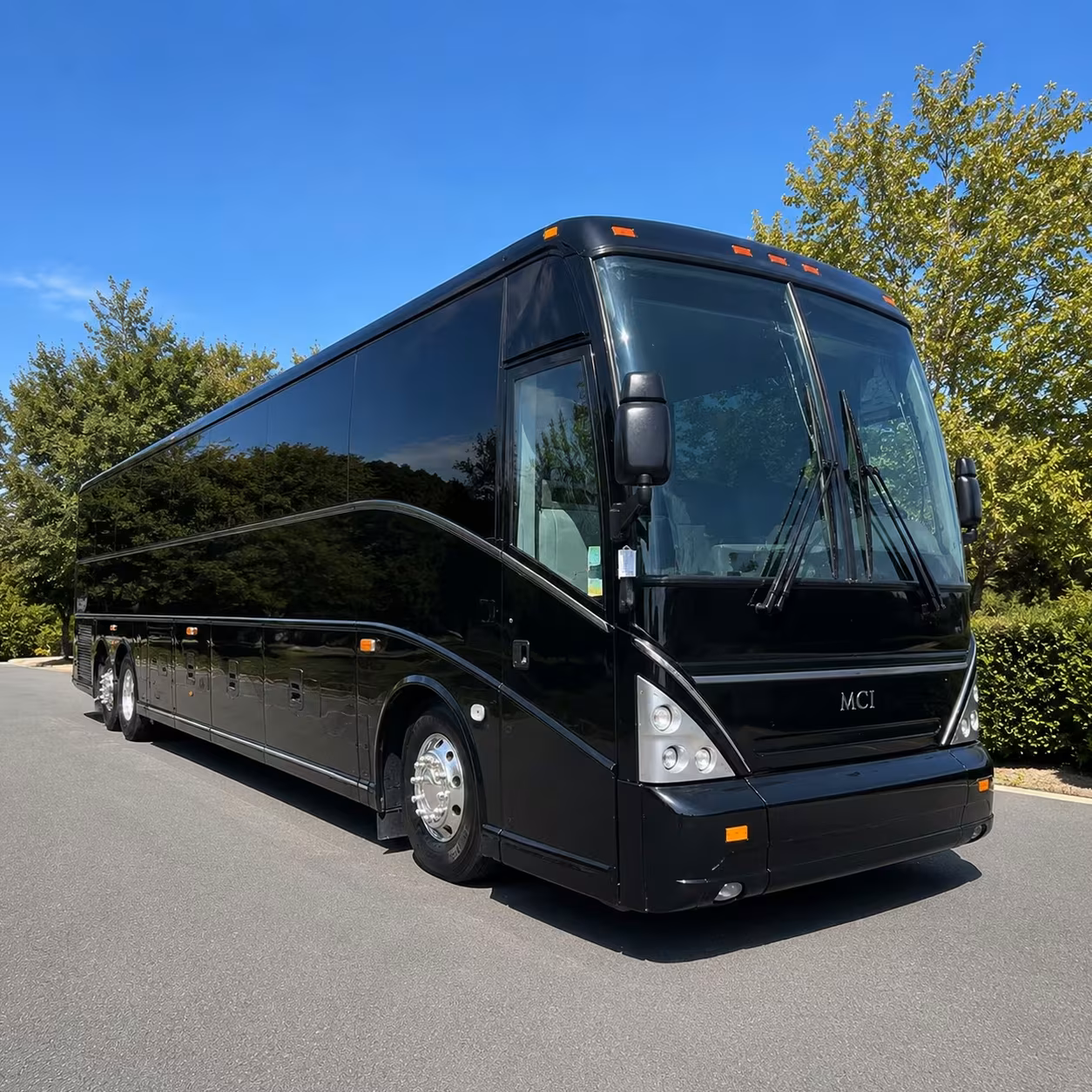 pittsburgh charter bus rental exterior