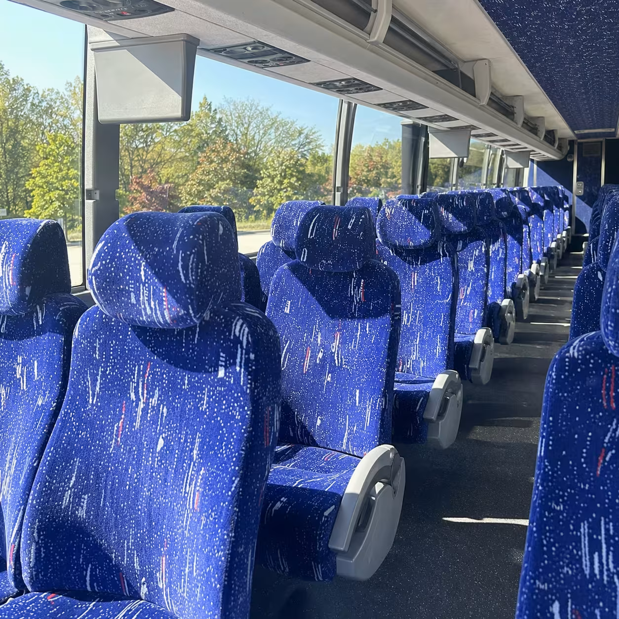 pittsburgh charter bus rental interior