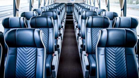 pittsburgh 54 passenger charter bus inside